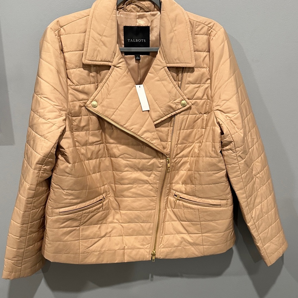 Talbots Camel Quilted Women's Puffer Jacket
